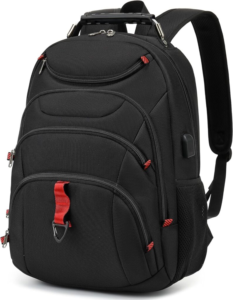 Laptop Backpack for Men - Stylish College Bookbag for 15.6-Inch Laptop,Black