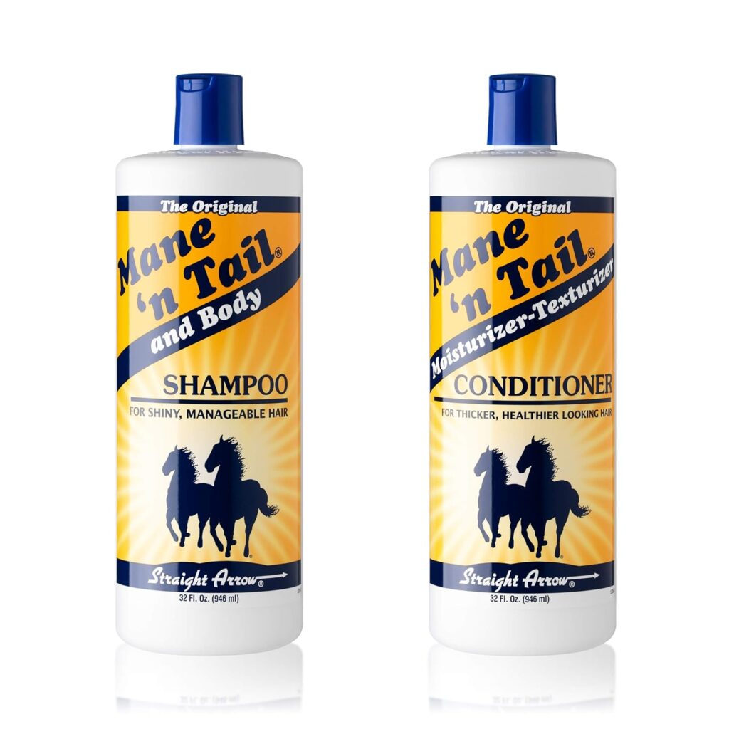Mane N Tail Shampoo  Conditioner Combo Set (32 oz Each) For Horses and Humans For A Down to the Skin Cleansing and Conditioning