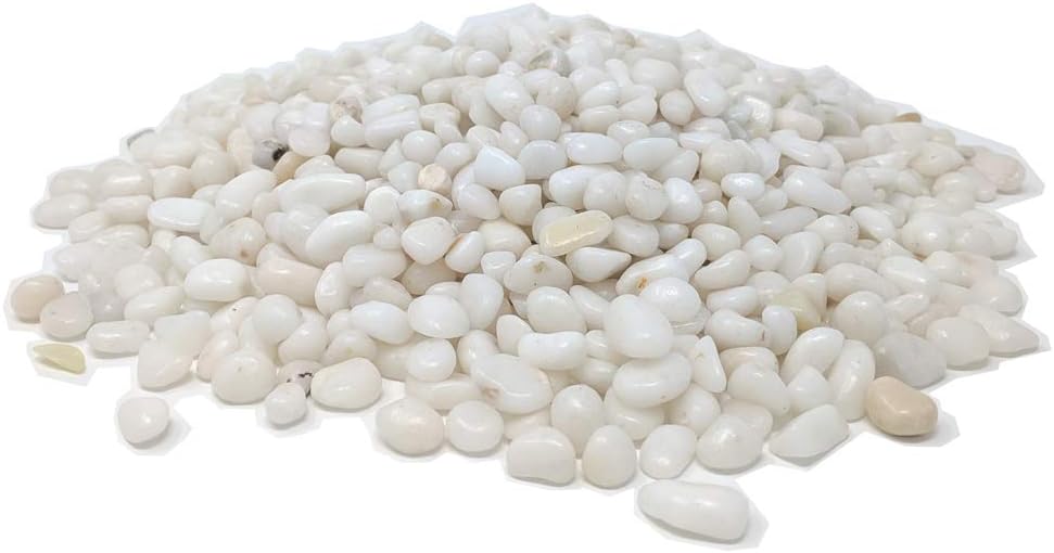 Midwest Hearth Natural Decorative Polished White Pebbles 3/8 Gravel Size (2-lb Bag)