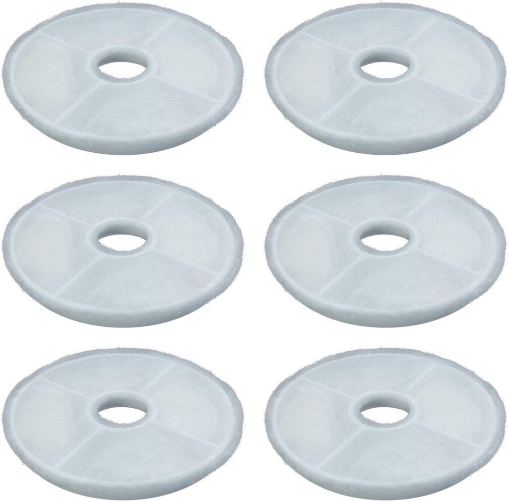 PET Standard Filters for Catit Design Senses Fountains and Catit Flower Fountains, Pack of 6
