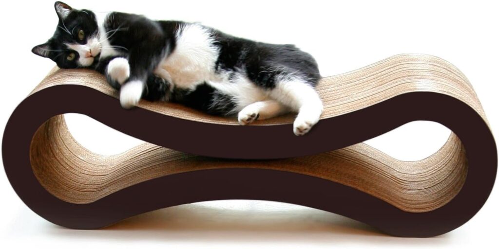 PetFusion Ultimate Cat Scratcher Lounge, Reversible Infinity Scratcher in Multiple Colors. Made from Recycled Corrugated Cardboard, Durable  Long Lasting. 1 Yr Warranty
