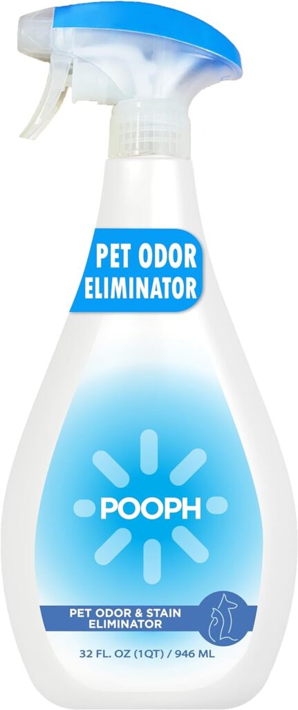 Pooph Pet Odor Eliminator, 32oz Spray - Dismantles Odors on a Molecular Basis, Dogs, Cats, Freshener, Urine, Poop, Pee, Deodorizer, Natures, Puppy, Fresh, Clean, Furniture, Potty, Safe