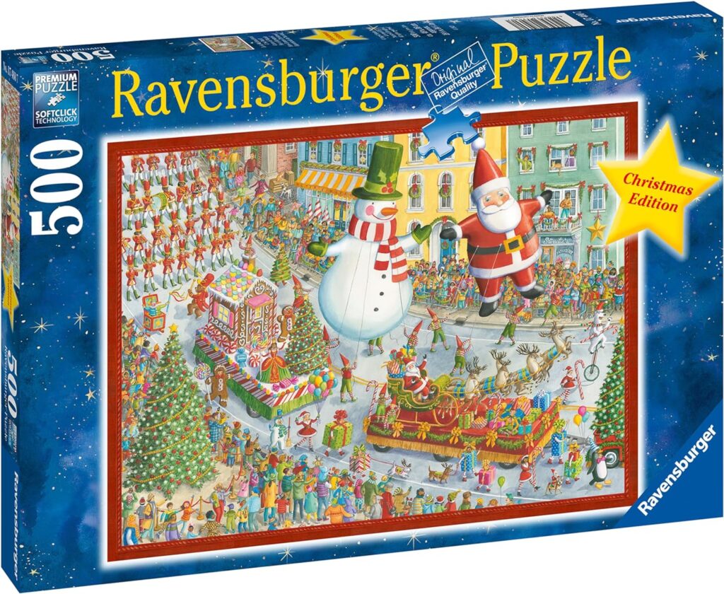 Ravensburger Here Comes Christmas! 500 Piece Puzzle for Adults - 17460 - Every Piece is Unique, Softclick Technology Means Pieces Fit Together Perfectly