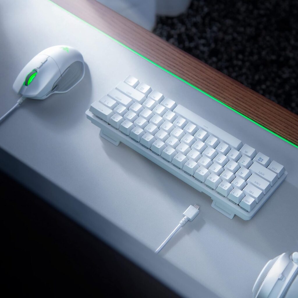 Razer Goliathus Extended Chroma Gaming Mouse Pad: Customizable Chroma RGB Lighting - Soft, Cloth Material - Balanced Control  Speed - Non-Slip Rubber Base - Mercury White