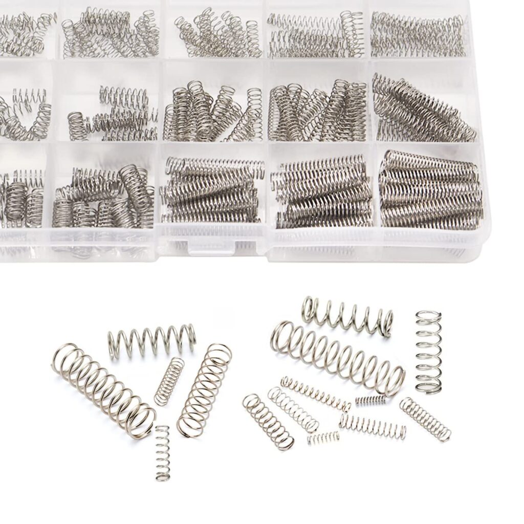 Ruibapa 200PCS Spring Assortment Kit Zinc Plated Extension and Compression Springs Kit Include Assorted Size Small Springs for Home Repairs  DIY P-038-kit