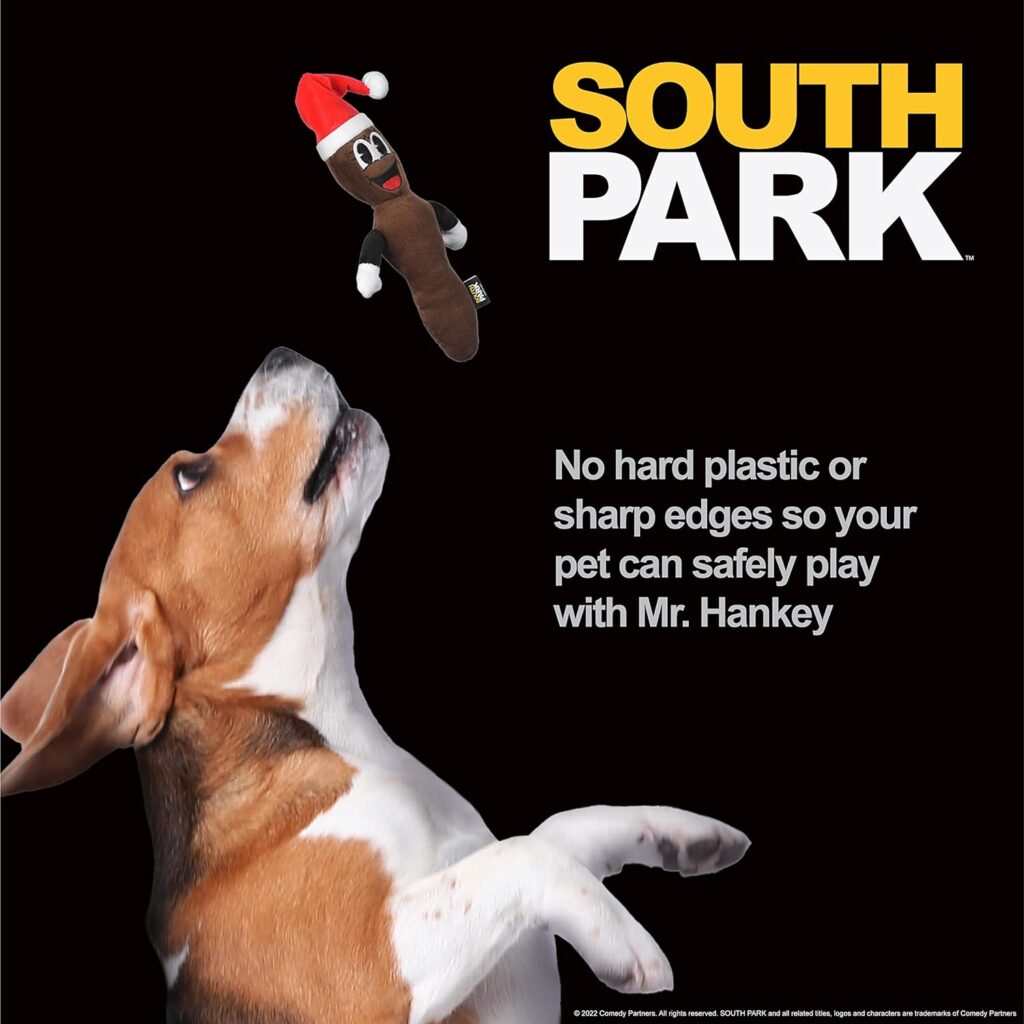 South Park for Pets 6 Mr. Hankey Plush Figure Squeak Toy for Dogs | South Park Dog Toys | Mr Hankey the Christmas Poo Plush Dog Toy with Squeaker | Officially Licensed Pet Products