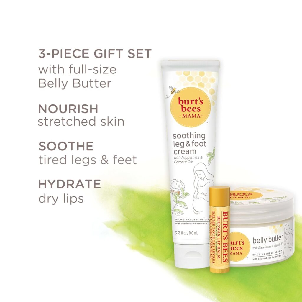 Burts Bees Christmas Gifts, 5 Stocking Stuffers Products, Everyday Essentials Set - Original Beeswax Lip Balm, Deep Cleansing Cream, Hand Salve, Body Lotion  Coconut Foot Cream, Travel Size