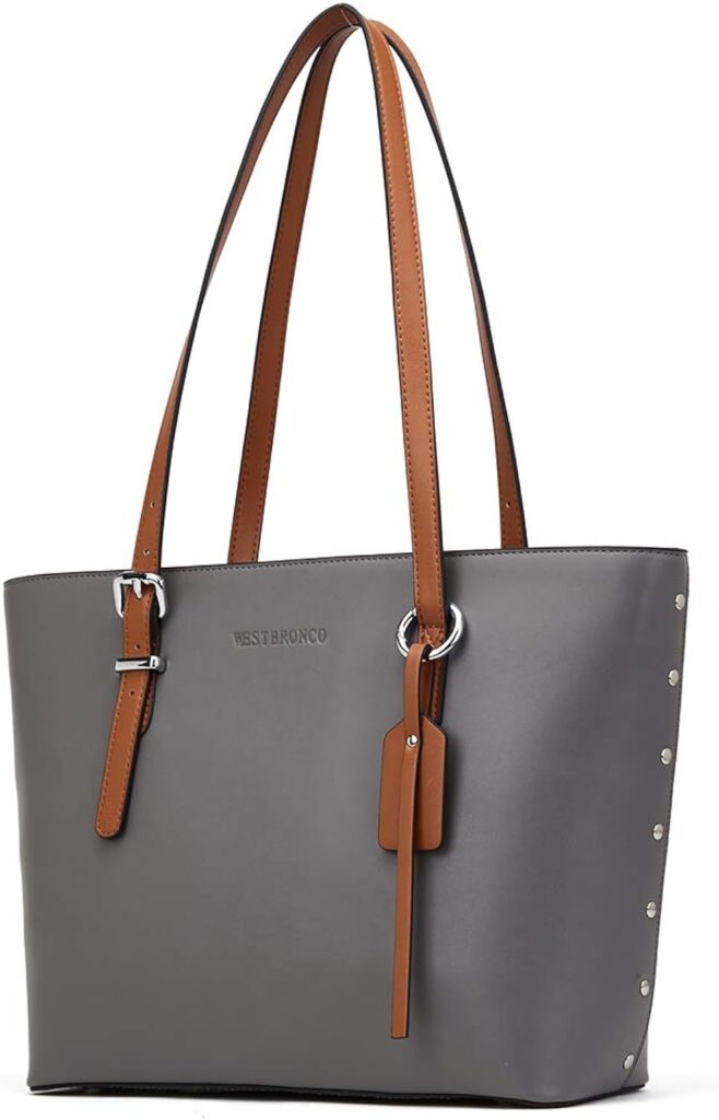 WESTBRONCO Purses For Women Vegan Leather Purses and Handbags Large Ladies Tote Shoulder Bag